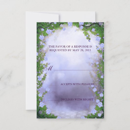 Paarse prinses Carriage Enchanted RSVP (Achterkant)