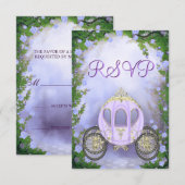 Paarse prinses Carriage Enchanted RSVP (Voorkant / Achterkant)