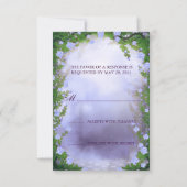 Paarse prinses Carriage Enchanted RSVP Kaartje (Achterkant)