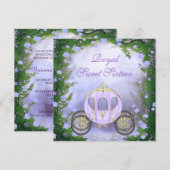Paarse prinses Carriage Enchanted Sweet 16 Kaart (Voorkant / Achterkant)