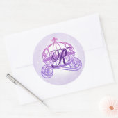 Paarse prinses Carriage Stickers (Envelop)