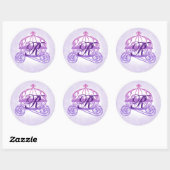 Paarse prinses Carriage Stickers (Vel)