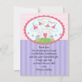 Paarse prinses Castle bedankt je platte kaart (Voorkant)