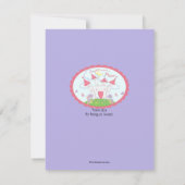 Paarse prinses Castle bedankt je platte kaart (Achterkant)