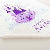 Paarse prinses Castle Personalized Girly Sherpa Deken (3/4)