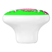 Paarse prinses en Unicorn Keramische Knop (Zijkant)