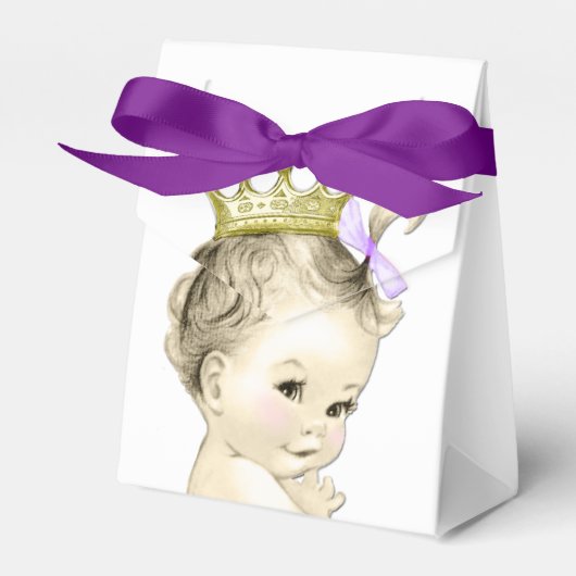 Paarse Prinses Favor Doos Bedankdoosjes (Voorkant Zijde)