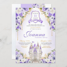 Paarse Prinses Kasteel Royal Lavendel Quinceanera