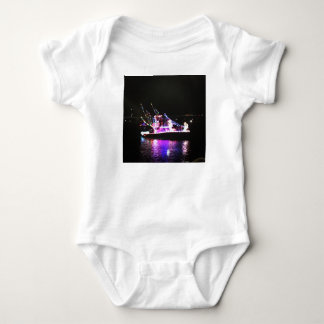 Paarse prinses kerstboat romper