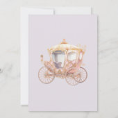 Paarse prinses kroonsprookje verjaardagsfeestje kaart (Achterkant)