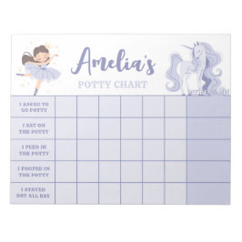 Paarse Prinses Potty Grafiek Gepersonaliseerde Naa Notitieblok