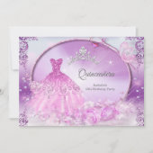 Paarse prinses Quinceanera Magical Dress Kaart (Voorkant)
