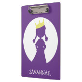 Paarse prinses Silhouette Fairy Tale Klembord (Links)