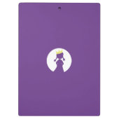 Paarse prinses Silhouette Fairy Tale Klembord (Achterkant)