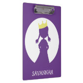 Paarse prinses Silhouette Fairy Tale Klembord (Rechts)