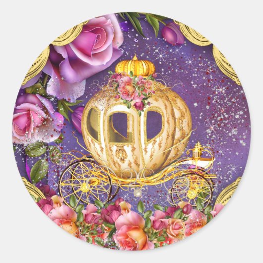 Paarse Prinses Stickers (Voorkant)