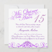 Paarse prinses Tiara Quinceanera Kaart (Voorkant)