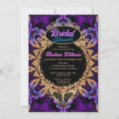 Paarse Prinses Whimsical Bruiloftsfeest Kaart (Voorkant)