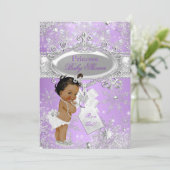 Paarse prinses Winter Baby shower Etnische Kaart (Staand voorkant)
