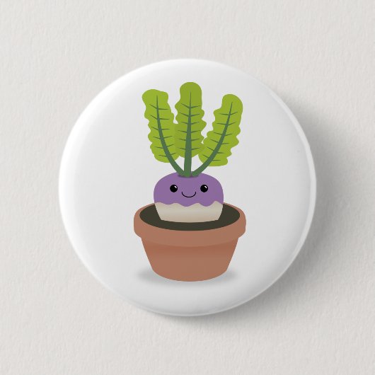 Paarse prinseskuip ronde button 5,7 cm (Voorkant)