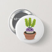Paarse prinseskuip ronde button 5,7 cm (Voorkant /achterkant)