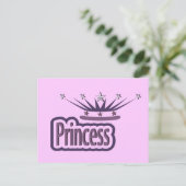 Paarse prinsessenkroon briefkaart (Staand voorkant)