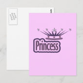 Paarse prinsessenkroon briefkaart (Voorkant / Achterkant)