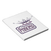 Paarse prinsessenkroon notitieblok (Schuin)