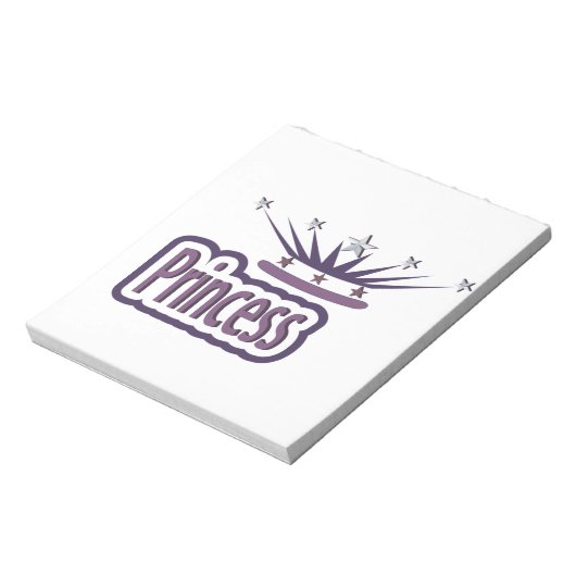 Paarse prinsessenkroon notitieblok (Linkerzijde)