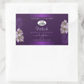 Paarse productlabels Hawaii Flowers verlaten Logo Rechthoekige Sticker (Tas)