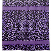 Paarse proefdruk op leopard douchegordijn (Voorkant)