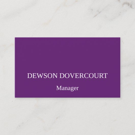 Paarse, professionele profielkaart visitekaartje (Voorkant)