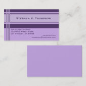 Paarse professionele Stripes Block Visitekaartje (Voorkant / Achterkant)