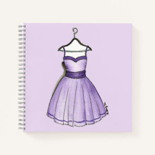Paarse Prom-Waterverf Dress Fashionista Notitieboek