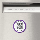 Paarse promotionele bedrijfsnaam QR-code Magneet (Insitu (Vaatwasser))