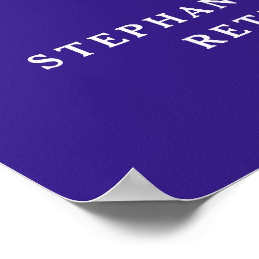 Paarse Proost aan 55 Jaar Pensioen Partij Teken Poster (Hoek)