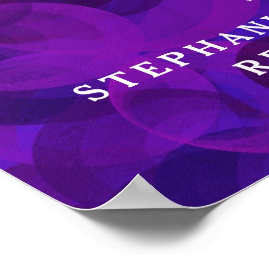 Paarse proost tot 55 jaar poster (Hoek)