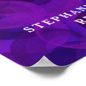 Paarse proost tot 65 jaar poster (Hoek)