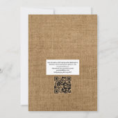 Paarse Pruim Bloemige QR Code RSVP Boheemse Trouw Kaart (Achterkant)