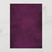 Paarse Pruim Blush Bloemen Geometrische Bruiloft Informatiekaartje (Achterkant)