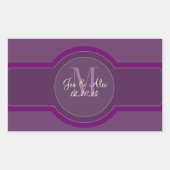 Paarse pruim bruiloft wijn labels (Voorkant)