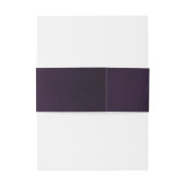 Paarse pruim eenvoudige rustieke Boho bruiloft Uitnodigingen Wikkel (Achterkant Voorbeeld)