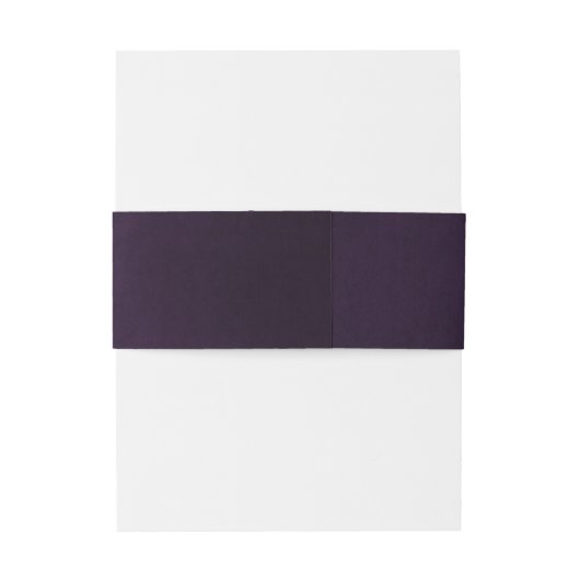 Paarse pruim eenvoudige rustieke Boho bruiloft Uitnodigingen Wikkel (Achterkant Voorbeeld)