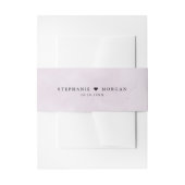 Paarse pruim eenvoudige rustieke Boho bruiloft Uitnodigingen Wikkel (Voorkant Voorbeeld)