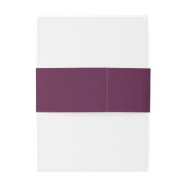 Paarse Pruim Monogram Elegante Herfst Bruiloft Uitnodigingen Wikkel (Achterkant Voorbeeld)