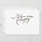 Paarse Pruim Roze Bloemen Waterverf Bruiloft | Kaart (Achterkant)