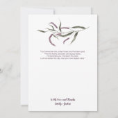 Paarse pruim roze pioenrozen foto dank u kaarten (Achterkant)