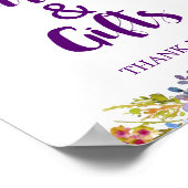 Paarse Pruim Tuin Kaarten & Bruids Geschenken Bord Poster (Hoek)