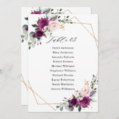 Paarse pruimelroze meetkaart kaart (Voorkant / Achterkant)