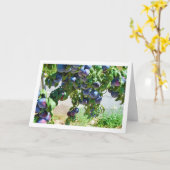 Paarse Pruimen Hanging from Tree Kaart (Gele Bloem)